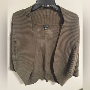 Torrid Olive Open-Front Sweater